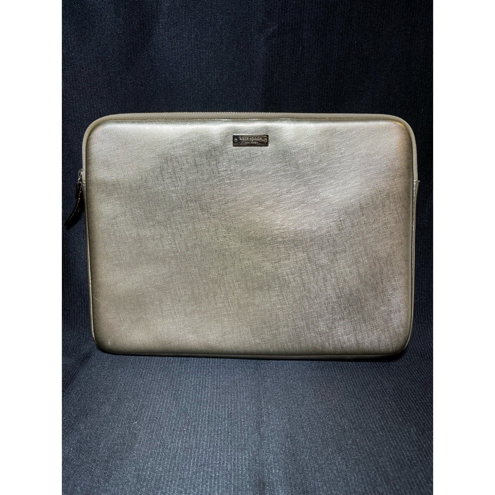 Kate Spade New York Gold Glitter Sleeve for 13" Laptop Padded Zipper Cover